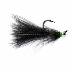 CDC Jig Streamer Black By Fulling Mill// Barbless Hook