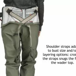 Simms Fishing Products Simms Women's Freestone Z Stockingfoot Waders -FLIES Sales w freestonez straps crossed